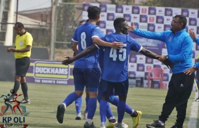 केपी ओली फुटबल क्लबलाई हराउँदै मछिन्द्र फाइनलमा